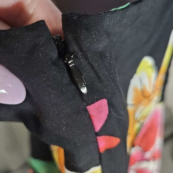 0004 Old Navy New NWT Tropical Black Floral Spaghetti Strap Dress Travel Size XL - Picture 5 of 11